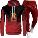 White Black Men Hoodies Set Fashion 2020 Autumn Brand Casual Tracksuit Mens Set Sports Two Piece Patchwork Hoodie Pant Male Suit