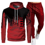 White Black Men Hoodies Set Fashion 2020 Autumn Brand Casual Tracksuit Mens Set Sports Two Piece Patchwork Hoodie Pant Male Suit