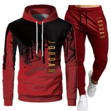 White Black Men Hoodies Set Fashion 2020 Autumn Brand Casual Tracksuit Mens Set Sports Two Piece Patchwork Hoodie Pant Male Suit
