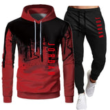 White Black Men Hoodies Set Fashion 2020 Autumn Brand Casual Tracksuit Mens Set Sports Two Piece Patchwork Hoodie Pant Male Suit