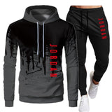 White Black Men Hoodies Set Fashion 2020 Autumn Brand Casual Tracksuit Mens Set Sports Two Piece Patchwork Hoodie Pant Male Suit